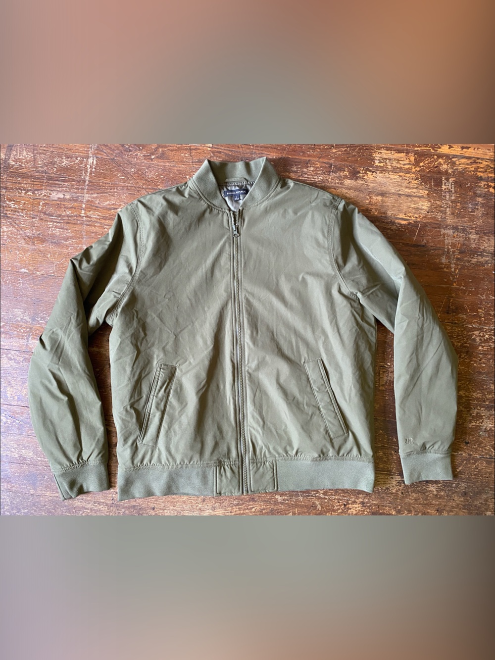 Men's Banana Republic Olive Green Bomber Jacket Size MD